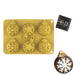 Gold holiday ornament silicone mold for Christmas cocoa bombs, chocolates, mousse desserts, candies, and festive baking creations