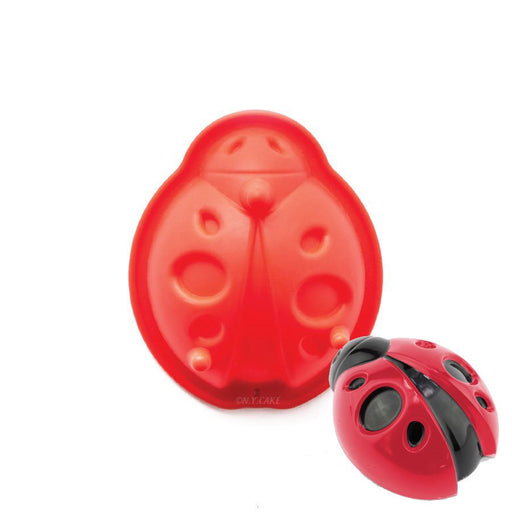 Red ladybug silicone mold for chocolates, candies, mini cakes, mousse desserts, and themed baking treats