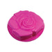 Pink blooming rose silicone baking mold for floral cakes and decorative desserts