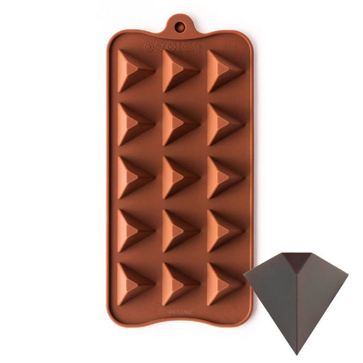 Pyramid Triangle Silicone Chocolate Mold - NY Cake | Cake Decorating & Baking Supplies