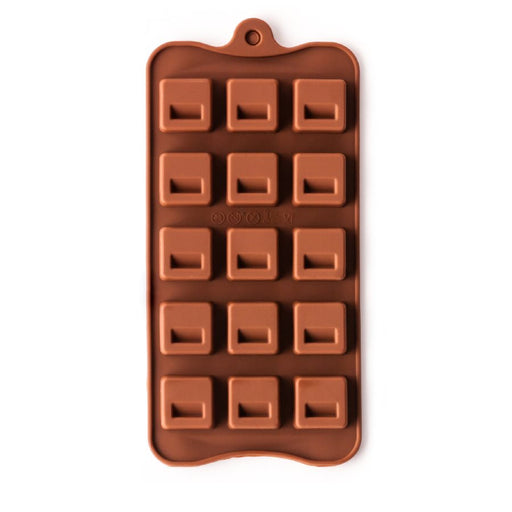 Indented Square Silicone Chocolate Mold - NY Cake | Cake Decorating & Baking Supplies