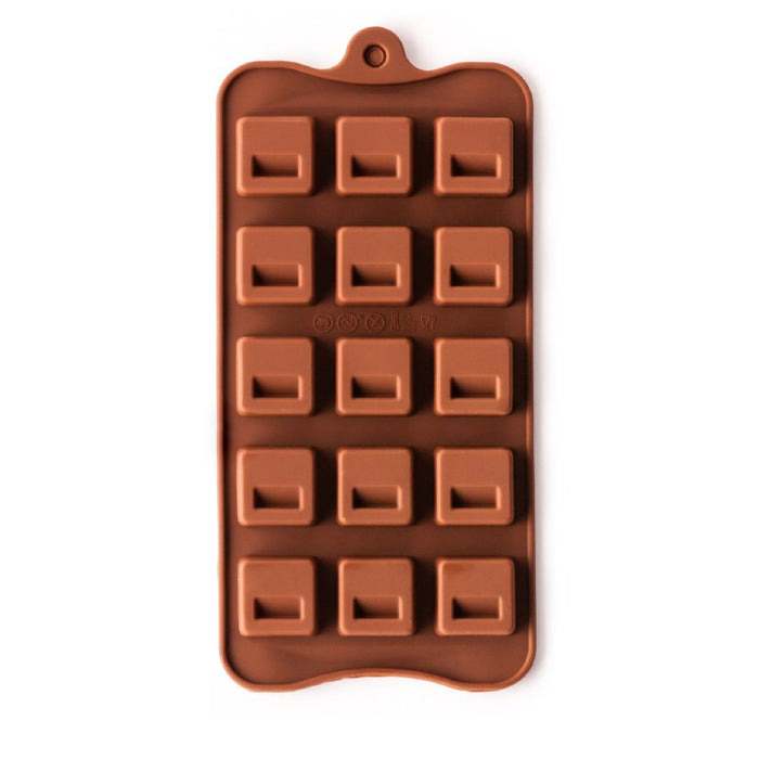 Indented Square Silicone Chocolate Mold - NY Cake | Cake Decorating & Baking Supplies