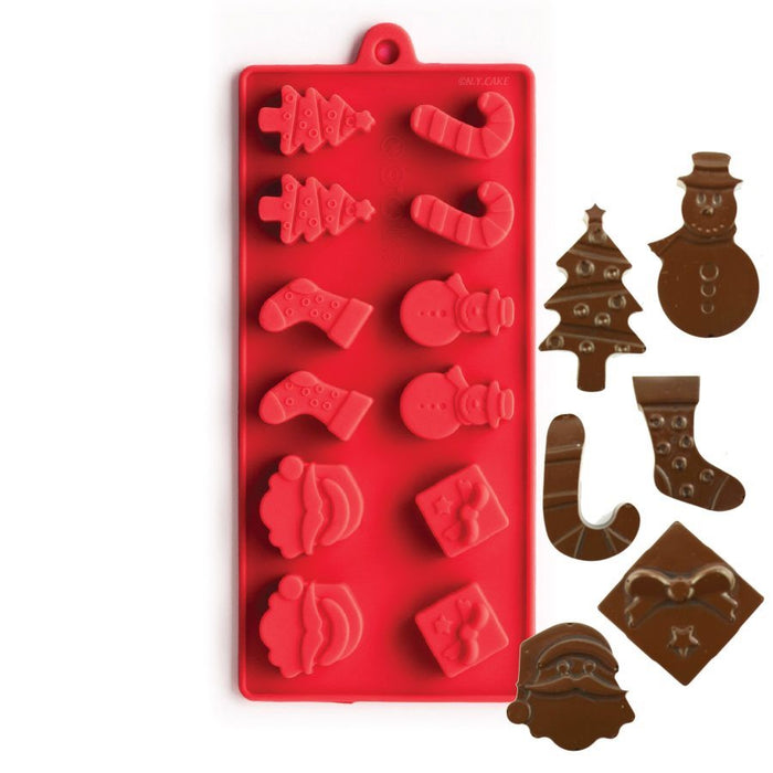 Christmas Assortment Silicone Chocolate Mold - NY Cake | Cake Decorating & Baking Supplies