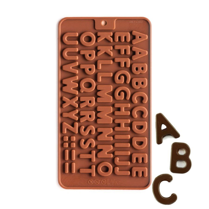 Mini Alphabet Silicone Chocolate Mold - NY Cake | Cake Decorating & Baking Supplies