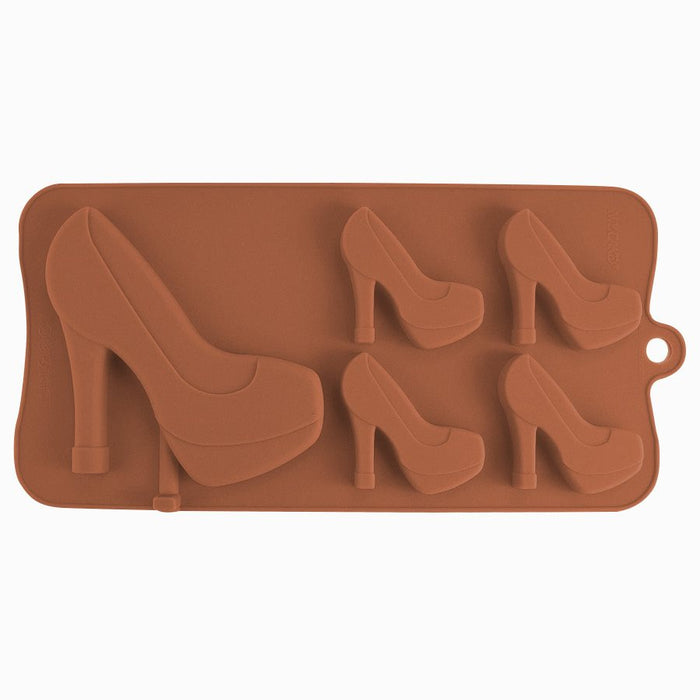 High Heel Shoe Silicone Chocolate Mold Brown - NY Cake | Cake Decorating & Baking Supplies