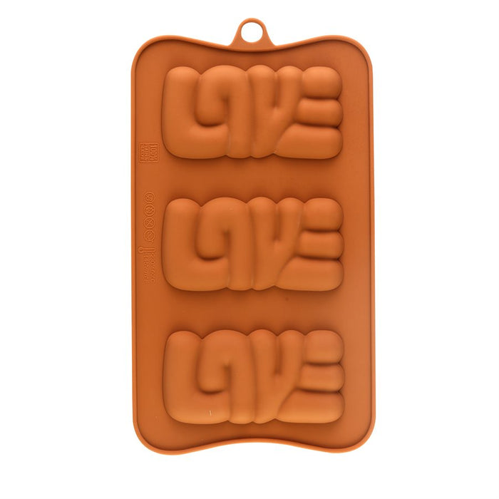 Love Silicone Chocolate Mold - 3 Cavity - NY Cake | Cake Decorating & Baking Supplies