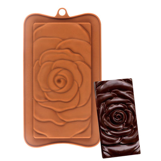 Blooming Rose Bar Silicone Chocolate Mold - NY Cake | Cake Decorating & Baking Supplies