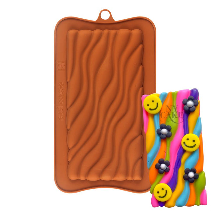 Groovy Bar Silicone Chocolate Mold - NY Cake | Cake Decorating & Baking Supplies