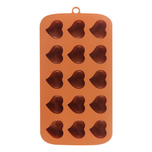 Swirled Heart Silicone Chocolate Mold - 15 Cavity - NY Cake | Cake Decorating & Baking Supplies