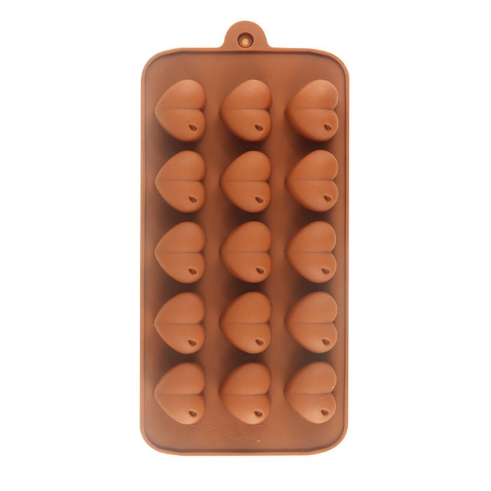 Nicked Heart Silicone Chocolate Mold - NY Cake | Cake Decorating & Baking Supplies