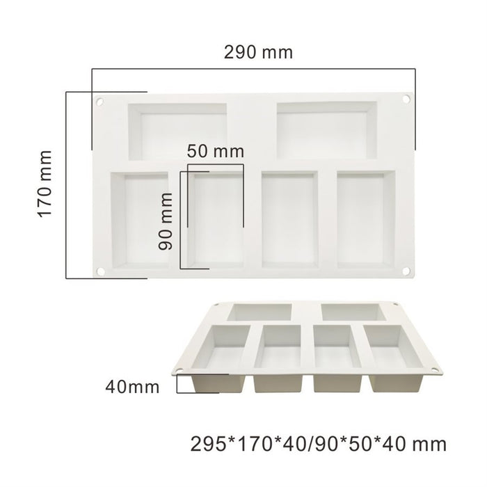 Rectangle Bar Silicone Baking Mold - NY Cake | Cake Decorating & Baking Supplies