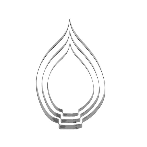 Calla lily cookie cutter set stainless steel 3 piece for fondant cake decorating
