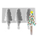 Gray triangular shape silicone cakesicle mold with 3 cavities for ice cream pops, cakesicles, frozen desserts, and chocolate treats by NY Cake®