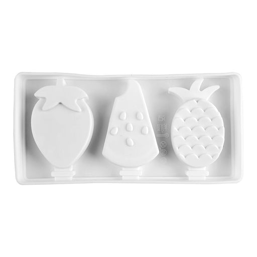 Silicone Mold for Ice Cream Pops, "Fruit" - 3 Cavity - NY Cake | Cake Decorating & Baking Supplies