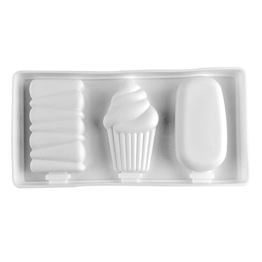 Silicone Mold for Ice Cream Pops, "Cakesicle" - 3 Cavity - NY Cake | Cake Decorating & Baking Supplies