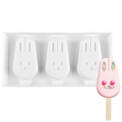 Silicone Mold for Cakesicles, "Bunny" - 3 Cavity - NY Cake | Cake Decorating & Baking Supplies