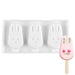 Silicone Mold for Cakesicles, "Bunny" - 3 Cavity - NY Cake | Cake Decorating & Baking Supplies