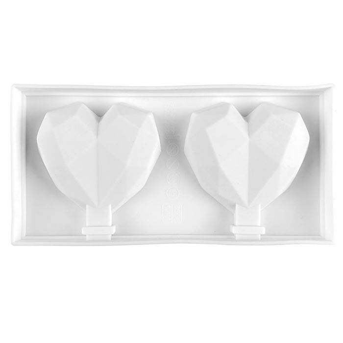 Silicone Mold for Cakesicles, "Heart Gem" - 2 Cavity - NY Cake | Cake Decorating & Baking Supplies