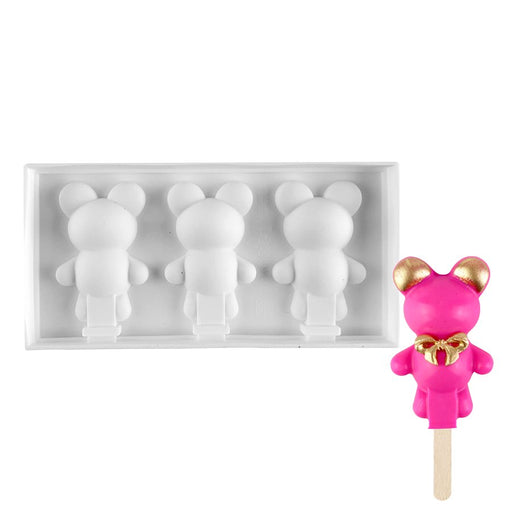 Silicone Mold for Cakesicles, "Bear" - 3 Cavity - NY Cake | Cake Decorating & Baking Supplies