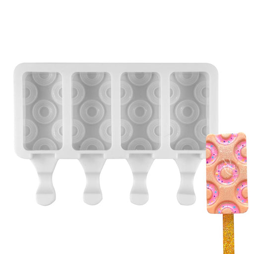 Silicone Mold for Cakesicles, "Donut Bar" - 4 Cavity - NY Cake | Cake Decorating & Baking Supplies