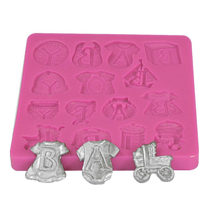 Baby Shower Silicone Fondant Mold - NY Cake | Cake Decorating & Baking Supplies