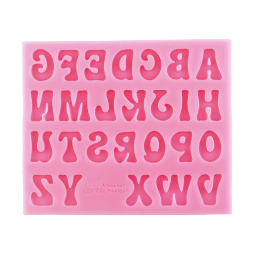 Groovy Letters Alphabet Silicone Mold - NY Cake | Cake Decorating & Baking Supplies