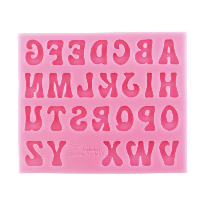 Groovy Letters Alphabet Silicone Mold - NY Cake | Cake Decorating & Baking Supplies