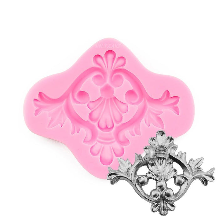 Scroll Medallion Silicone Mold - NY Cake | Cake Decorating & Baking Supplies