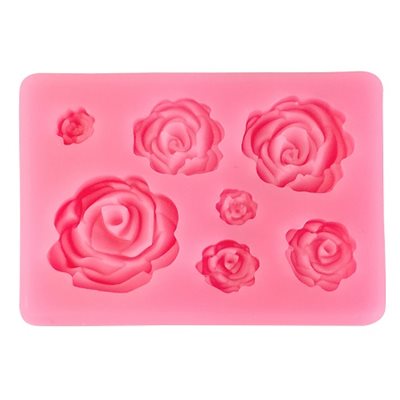 Bourbon Rose Silicone Mold-7 Cavity - NY Cake | Cake Decorating & Baking Supplies