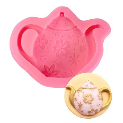 Floral Teapot Silicone Mold - NY Cake | Cake Decorating & Baking Supplies