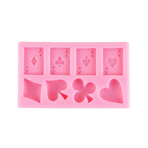 Suits (Spades, Hearts, Diamonds, Clover) Silicone Mold - NY Cake | Cake Decorating & Baking Supplies