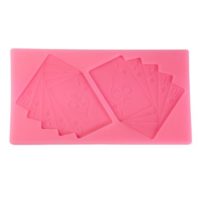 Open Hand Playing Cards Silicone Mold - NY Cake | Cake Decorating & Baking Supplies