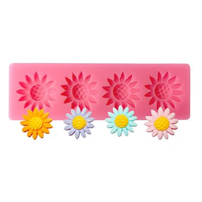 Sun Flower Silicone Mold 4 cavity - NY Cake | Cake Decorating & Baking Supplies