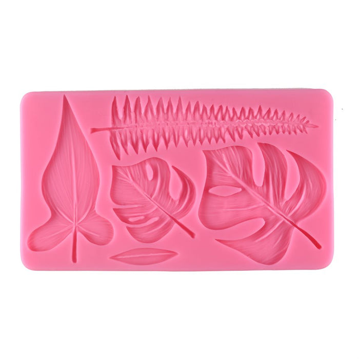 Palm & Pine Leaves Silicone Mold - NY Cake | Cake Decorating & Baking Supplies