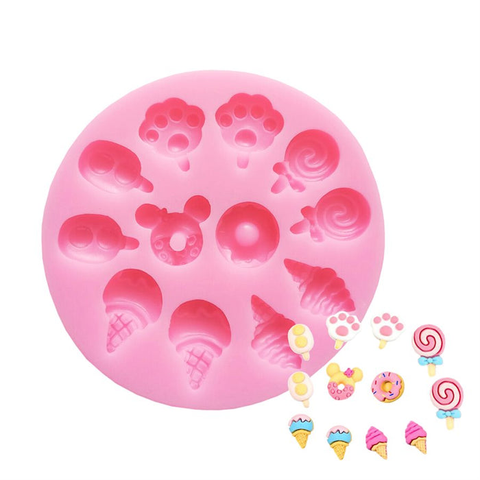 Ice Cream Treats Silicone Fondant Mold - NY Cake | Cake Decorating & Baking Supplies