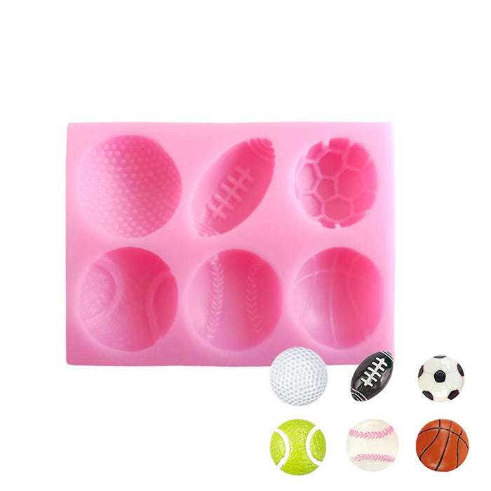 Sports Balls Silicone Fondant Mold - NY Cake | Cake Decorating & Baking Supplies