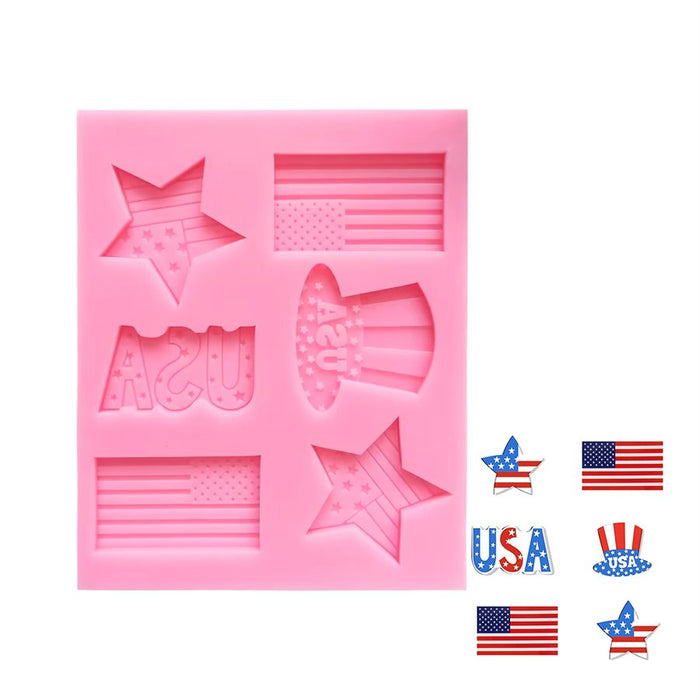 Patriotic USA Silicone Fondant Mold - NY Cake | Cake Decorating & Baking Supplies