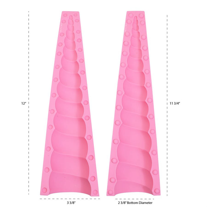 3D 12" Unicorn Horn (Only the Horn) - NY Cake | Cake Decorating & Baking Supplies