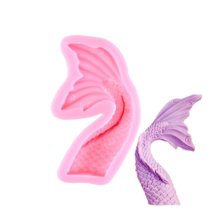 Large Wavy Mermaid Tail Silicone Mold - NY Cake | Cake Decorating & Baking Supplies