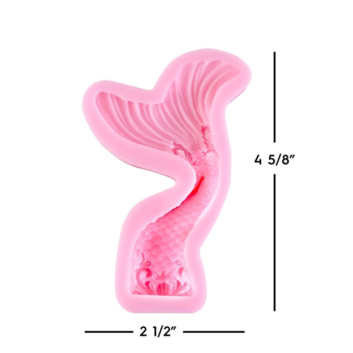 Long Wavy Mermaid Tail Silicone Mold - NY Cake | Cake Decorating & Baking Supplies