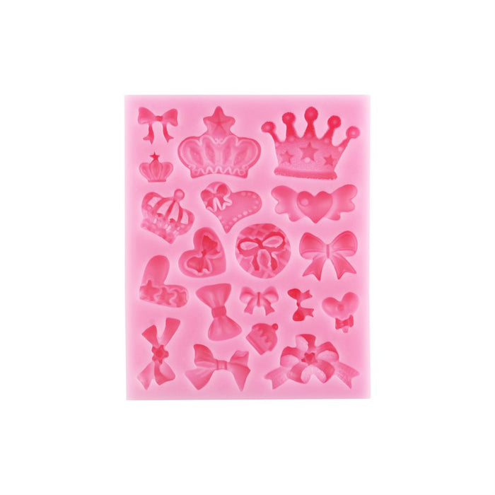 Royal Crowns & Bows Silicone Mold - NY Cake | Cake Decorating & Baking Supplies