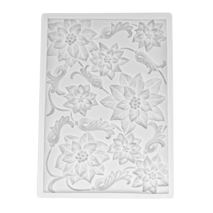 Large Poinsettia Bloom Cluster Silicone Mold - NY Cake | Cake Decorating & Baking Supplies