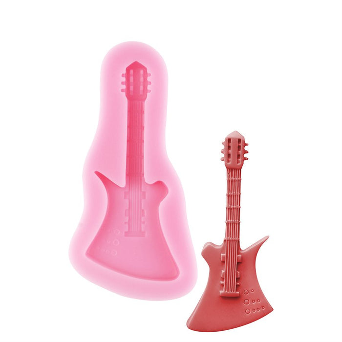 Electric Guitar Silicone Mold - NY Cake | Cake Decorating & Baking Supplies