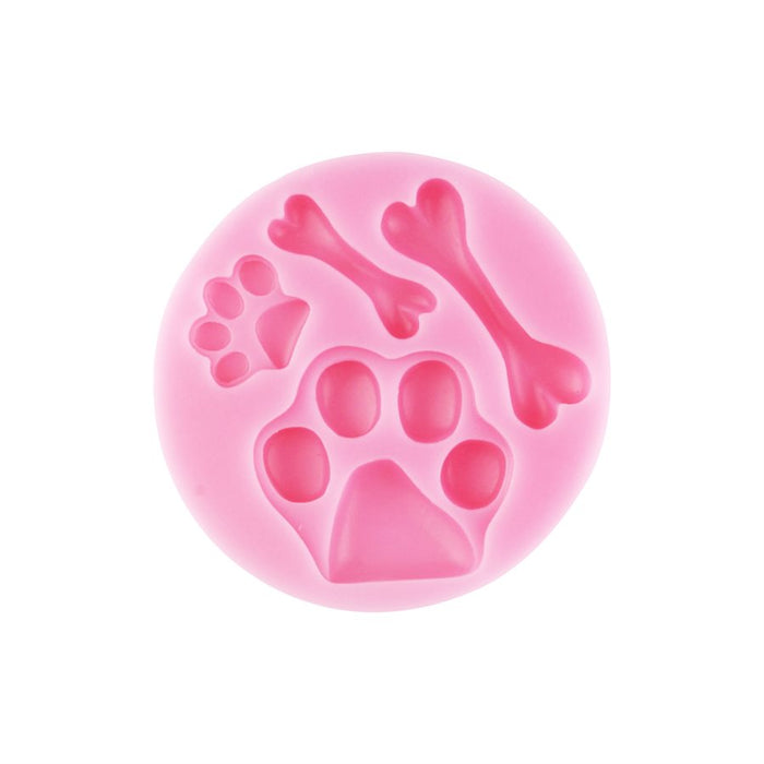 Dog Bones & Paws Silicone Mold - NY Cake | Cake Decorating & Baking Supplies