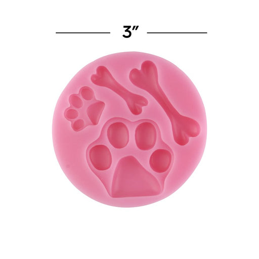 Dog Bones & Paws Silicone Mold - NY Cake | Cake Decorating & Baking Supplies