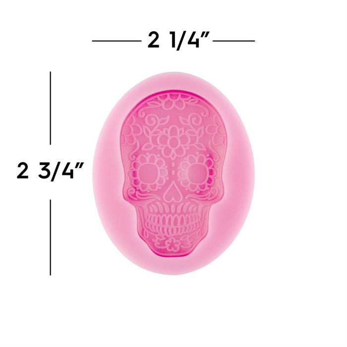 Día De Los Muertos Skull Silicone Mold - NY Cake | Cake Decorating & Baking Supplies