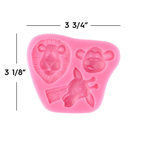 Zoo Animal Theme Silicone Mold - NY Cake | Cake Decorating & Baking Supplies