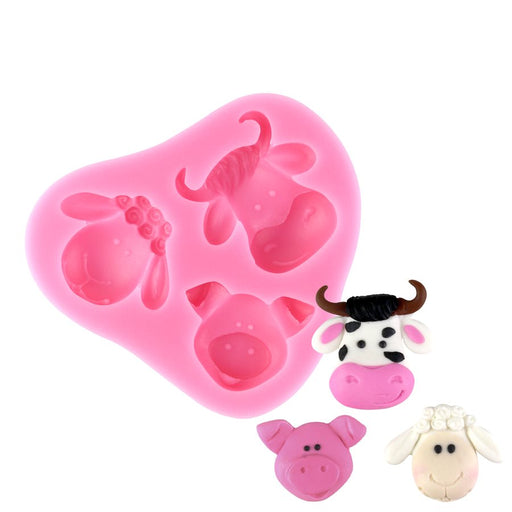 Farm Animal Theme Silicone Mold - NY Cake | Cake Decorating & Baking Supplies