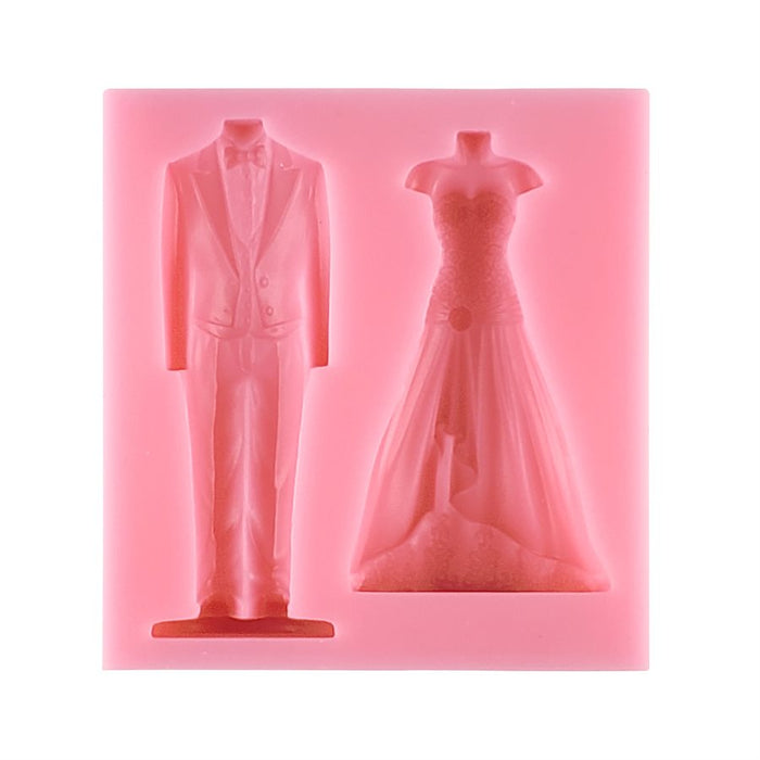 Bride & Groom Silicone Fondant Mold - NY Cake | Cake Decorating & Baking Supplies