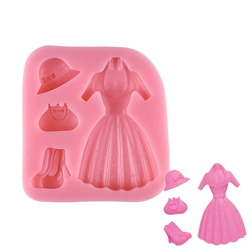 Lady Outfit Silicone Fondant Mold - NY Cake | Cake Decorating & Baking Supplies